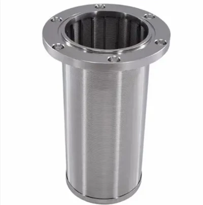 Custom Made Carbon Metal Stainless Steel Wrap Vee-wire Wedge Wire Wrapped Screen Filter Tube Pipe For Coal Mine Water Well