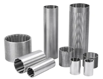 Round Metal Stainless Steel Wedge Wire Well Screen Pipe For Borehole Drilling 2mm Thickness