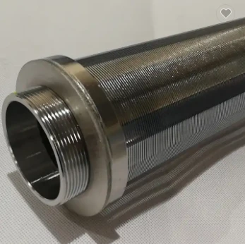 High Precision Wedge Wire Filter Tubes With Mini Slot Sizes 0.025mm For Liquid Filtration