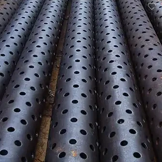 Perforated Slot Screen Pipe Custom Welded Perforated Filter Pipe Dewatering Well Filter Pipe
