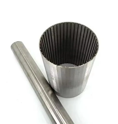 120 Micron Stainless Steel Wedge Wire Sieve Johnson Filter Mesh With Stiffeners Screen