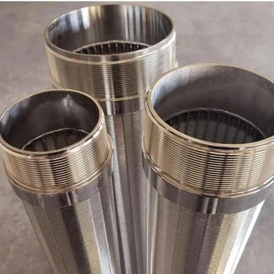 304 316L Johnson Wedge Wire Screen / Water Well Strainer Pipe Oil Filters For Pusher Centrifuge