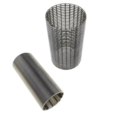 304l 316l Stainless Steel Wedge Wire Screen Round Rod With Unique Welding Wire Wound Screen Steel Filter Basket Silencer Pipe