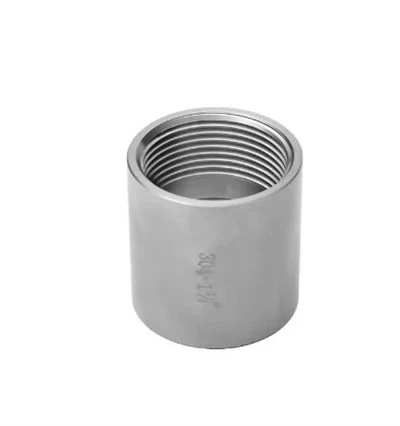 SS304 SS316 Stainless Steel Pipe Fittings Female Thread Socket BSPP NPT DIN Half Coupling Full Coupling Double-ended Inner Wire